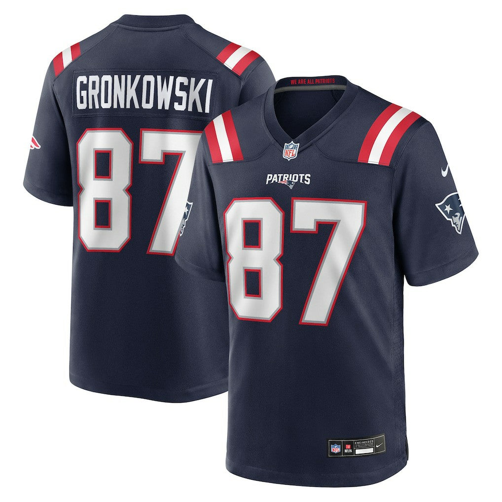 Rob Gronkowski New England Patriots Team Retired Player Game Jersey - Navy on sale