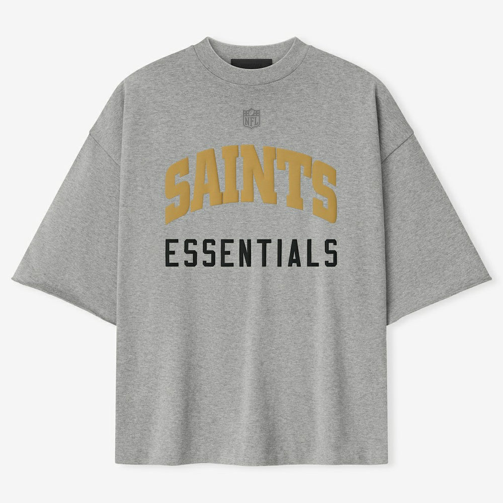 New Orleans Saints Fear of God x NFL Unisex 3/4-Sleeve T-Shirt - Heather Gray cheap