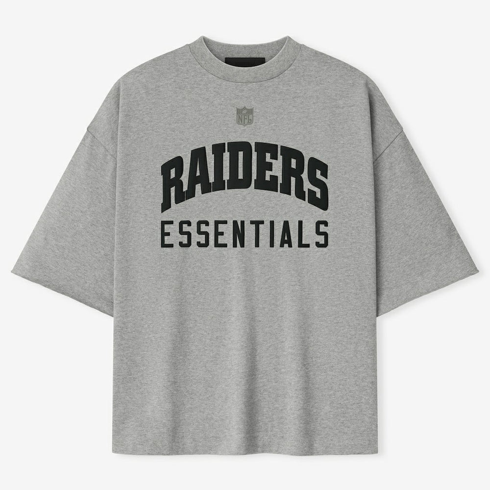 Las Vegas Raiders Fear of God x NFL Unisex 3/4-Sleeve T-Shirt - Heather Gray discount