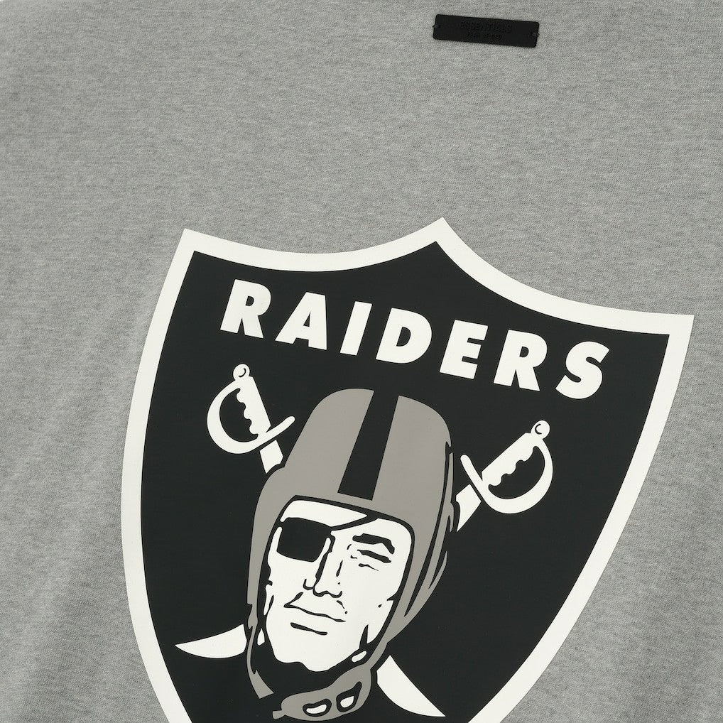 Las Vegas Raiders Fear of God x NFL Unisex 3/4-Sleeve T-Shirt - Heather Gray discount