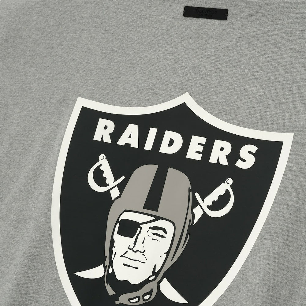 Las Vegas Raiders Fear of God x NFL Unisex 3/4-Sleeve T-Shirt - Heather Gray discount