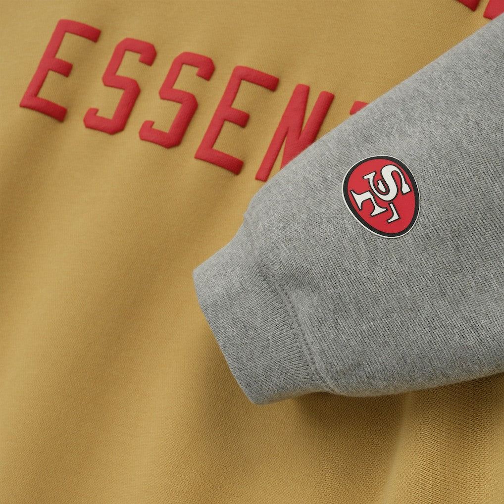 San Francisco 49ers Fear of God x NFL Unisex Sport Hoodie - Gold/Heather Gray on sale