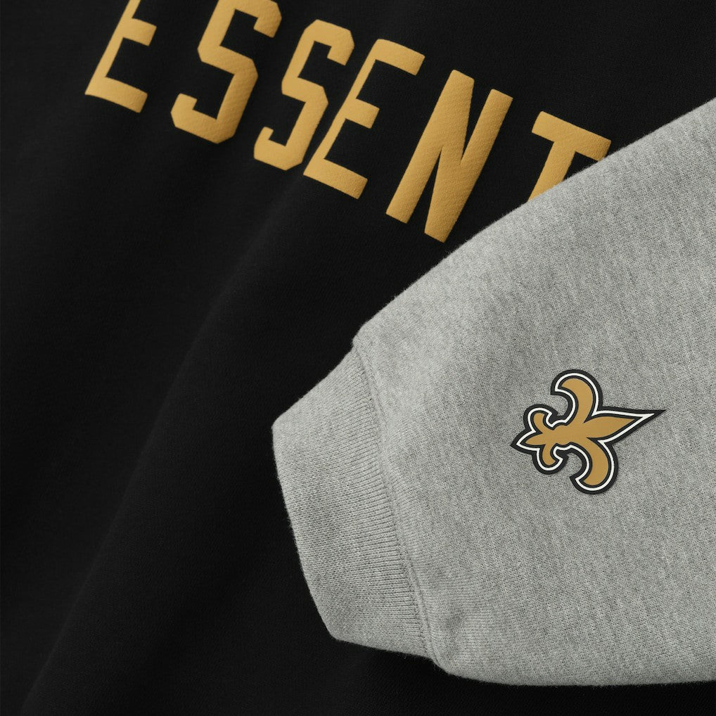 New Orleans Saints Fear of God x NFL Unisex Sport Hoodie - Black/Heather Gray cheap