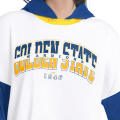 Golden State Warriors G-III 4Her by Carl Banks Women's Key Player Oversized Hooded Long Sleeve T-Shirt sale - White/Royal discount
