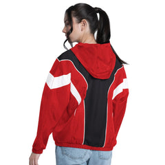 Chicago Bulls G-III 4Her by Carl Banks Women's Quarterback Lightweight Oversized Full-Zip Jacket - Red/Black discount