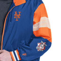New York Mets Pro Player Legacy Lightweight Full-Zip Hooded Jacket Royal/Orange