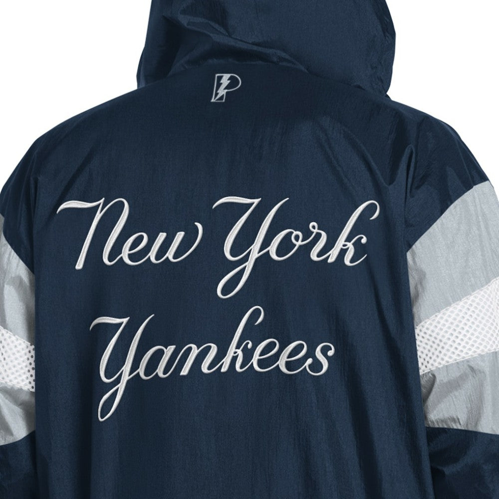 New York Yankees Pro Player Legacy Lightweight Full-Zip Hooded Jacket Navy/Gray