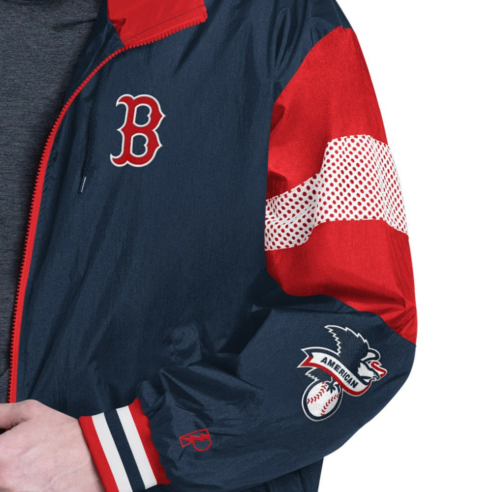 Boston Red Sox Pro Player Legacy Lightweight Full-Zip Hooded Jacket Navy/Red