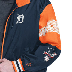 Detroit Tigers Pro Player Legacy Lightweight Full-Zip Hooded Jacket Navy/Orange