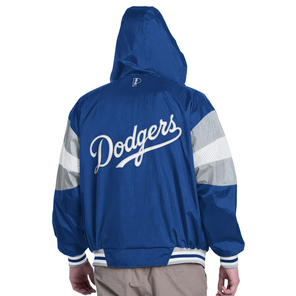 Los Angeles Dodgers Pro Player Legacy Lightweight Full-Zip Hooded Jacket Royal/Gray