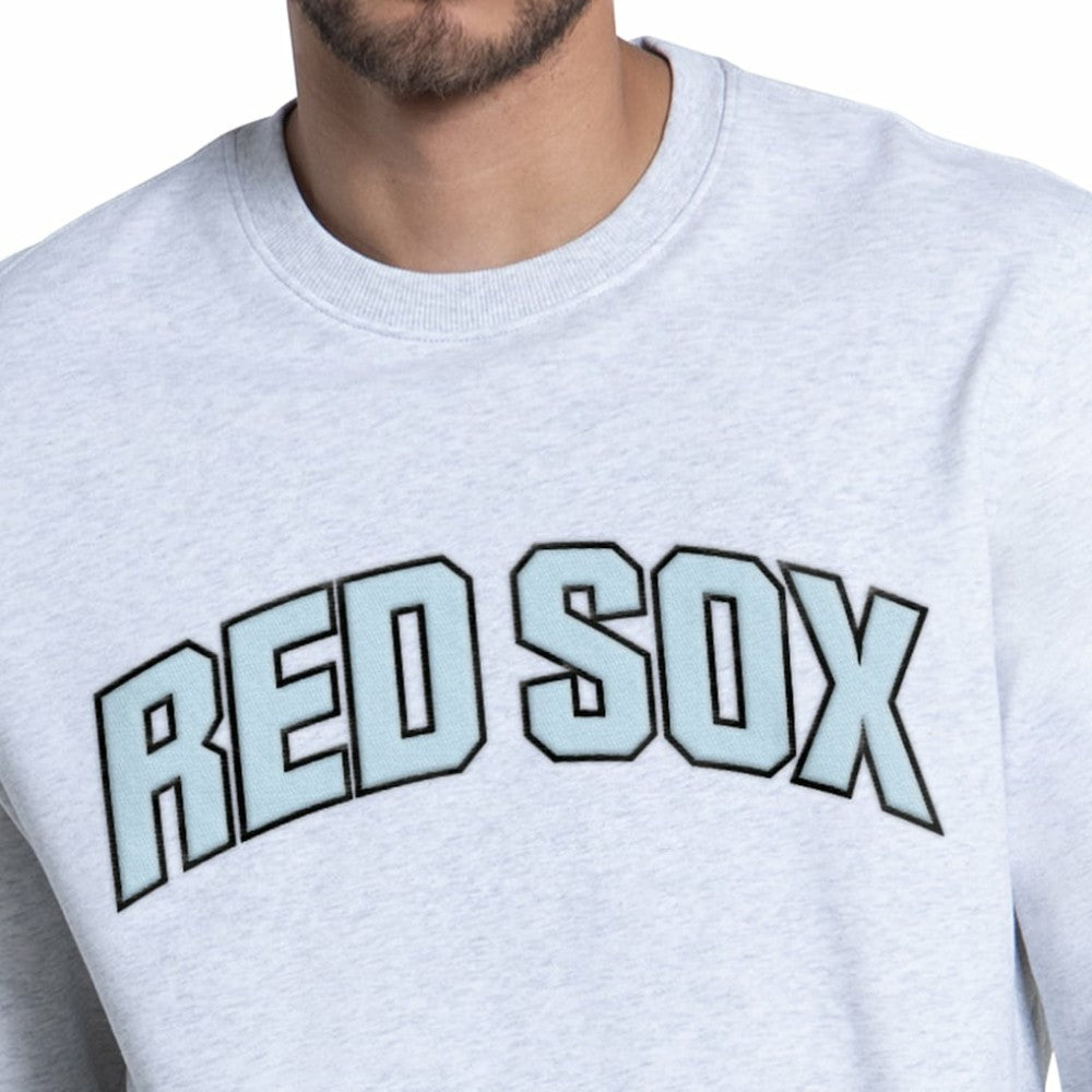 Boston Red Sox Starter Face of Ice Blue French Terry Sweatshirt Gray
