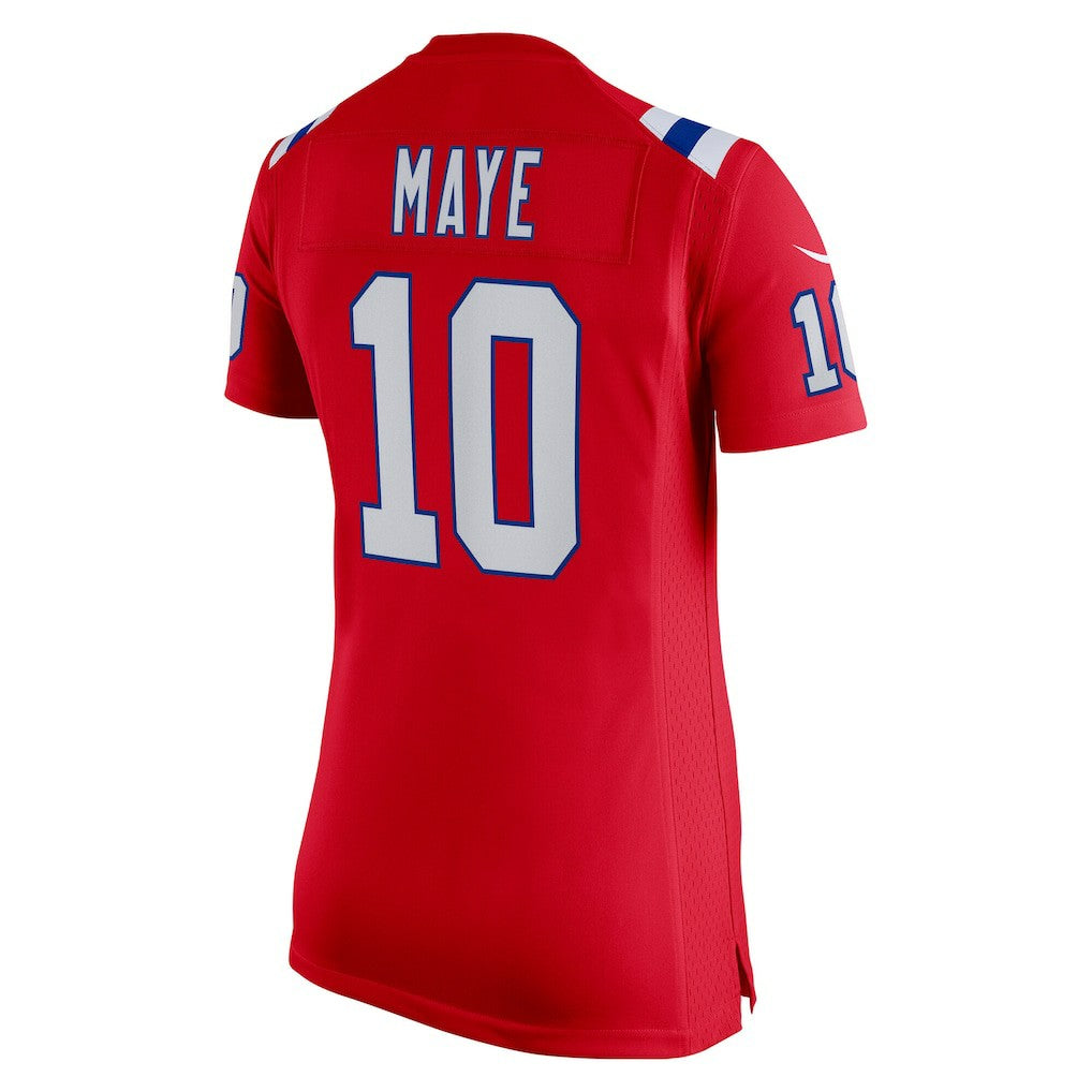 Drake Maye New England Patriots Women's Alternate Game Jersey - Red online