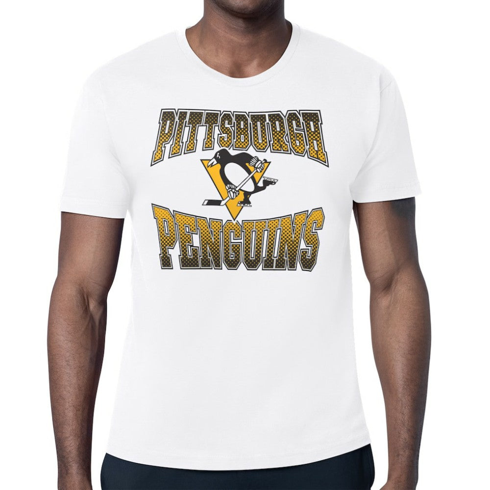 Pittsburgh Penguins Starter Comic Style Team Graphic T-Shirt - White T-shirts