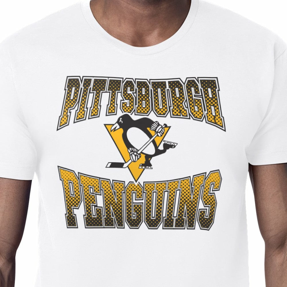 Pittsburgh Penguins Starter Comic Style Team Graphic T-Shirt - White T-shirts