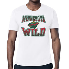 Minnesota Wild Starter Comic Style Team Graphic T-Shirt - White T-shirts
