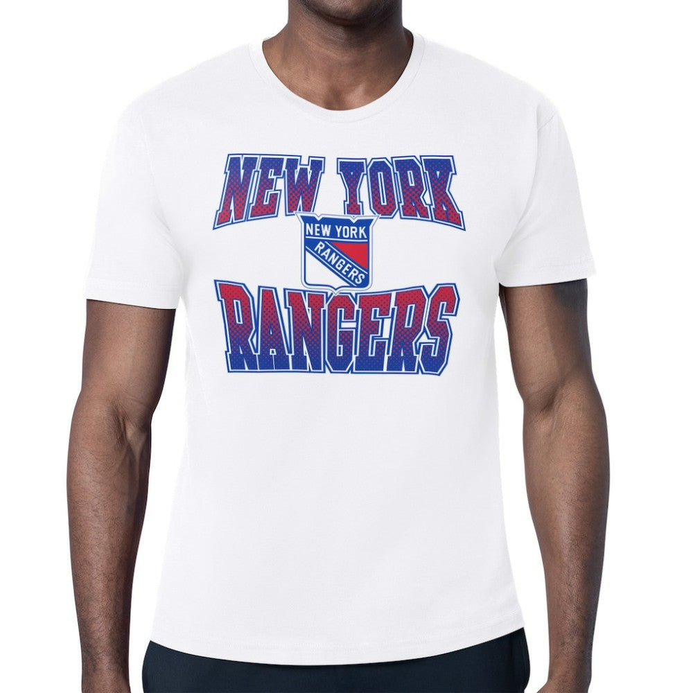 New York Rangers Starter Comic Style Team Graphic T-Shirt - White T-shirts