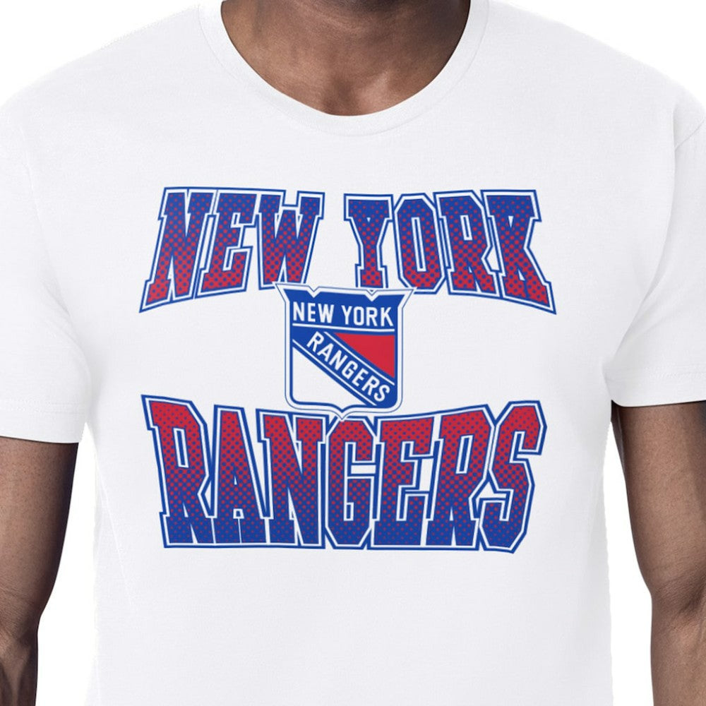 New York Rangers Starter Comic Style Team Graphic T-Shirt - White T-shirts