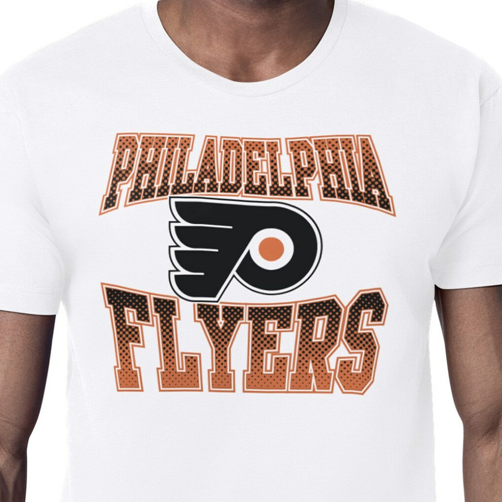 Philadelphia Flyers Starter Comic Style Team Graphic T-Shirt - White T-shirts