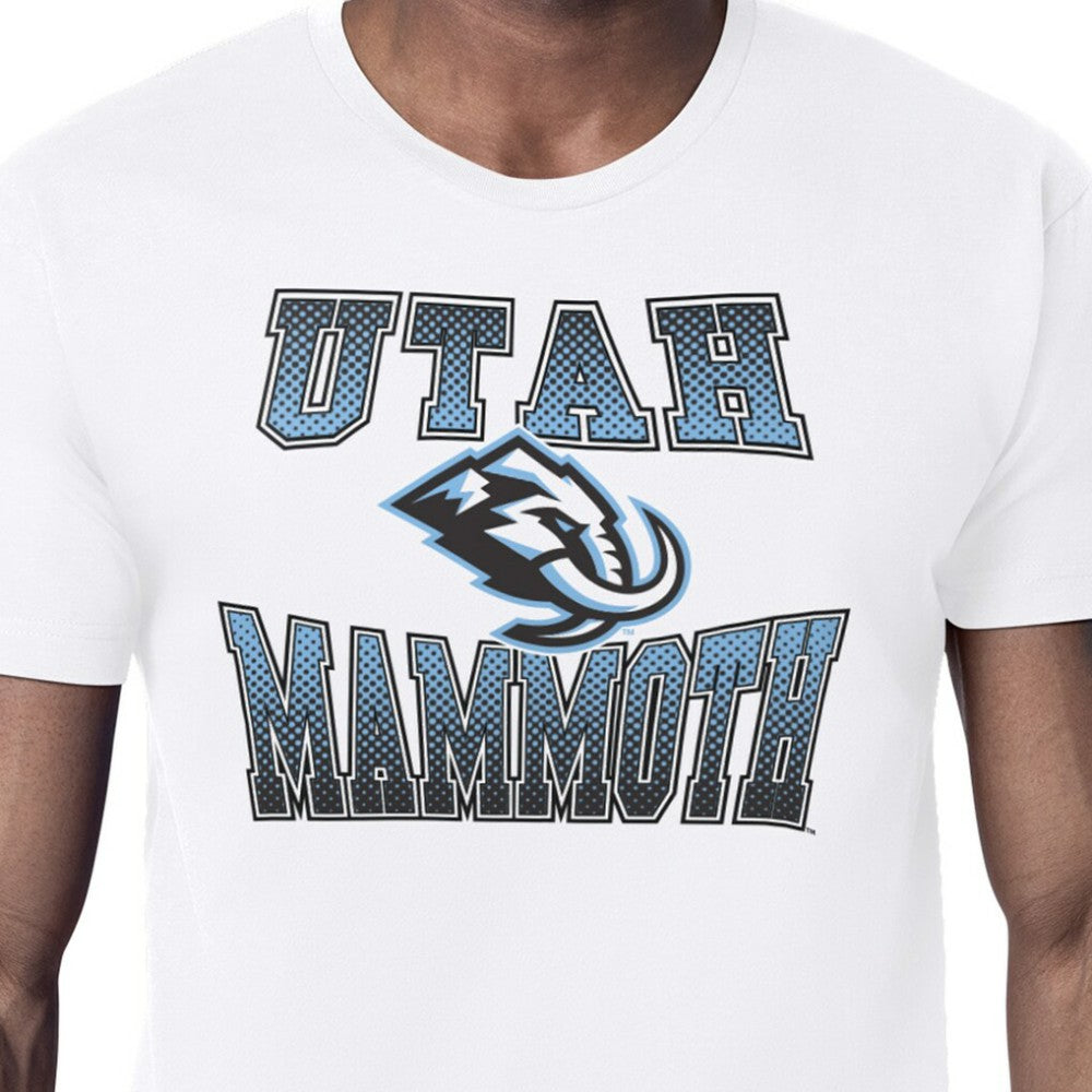 Utah Mammoth Starter Comic Style Team Graphic T-Shirt - White T-shirts