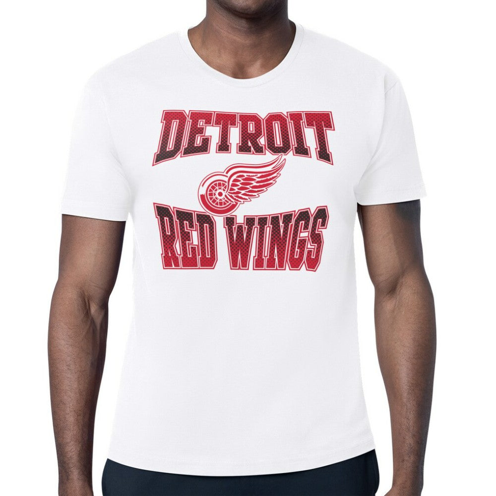 Detroit Red Wings Starter Comic Style Team Graphic T-Shirt - White T-shirts