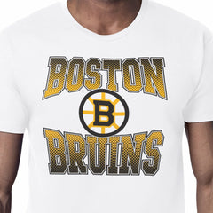 Boston Bruins Starter Comic Style Team Graphic T-Shirt - White T-shirts
