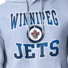 Winnipeg Jets Starter Comic Style Team Graphic Hoodie - Gray Hoodies