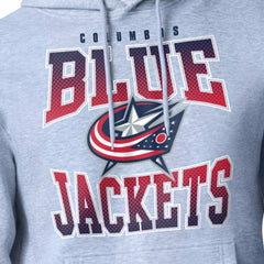 Columbus Blue Jackets Starter Comic Style Team Graphic Hoodie - Gray Hoodies