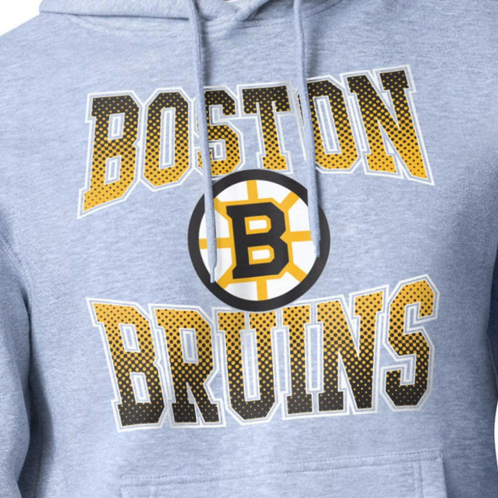 Boston Bruins Starter Comic Style Team Graphic Hoodie - Gray Hoodies