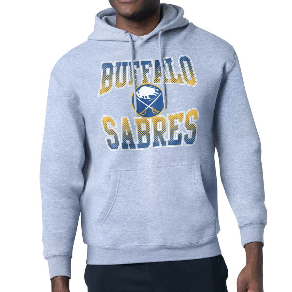 Buffalo Sabres Starter Comic Style Team Graphic Hoodie - Gray Hoodies
