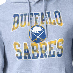 Buffalo Sabres Starter Comic Style Team Graphic Hoodie - Gray Hoodies