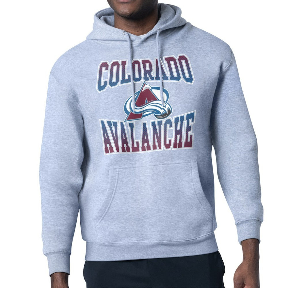 Colorado Avalanche Starter Comic Style Team Graphic Hoodie - Gray Hoodies