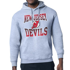New Jersey Devils Starter Comic Style Team Graphic Hoodie - Gray Jerseys