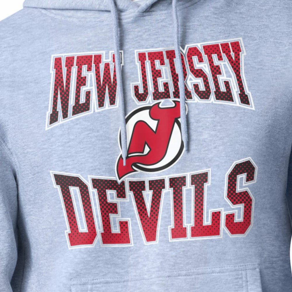 New Jersey Devils Starter Comic Style Team Graphic Hoodie - Gray Jerseys
