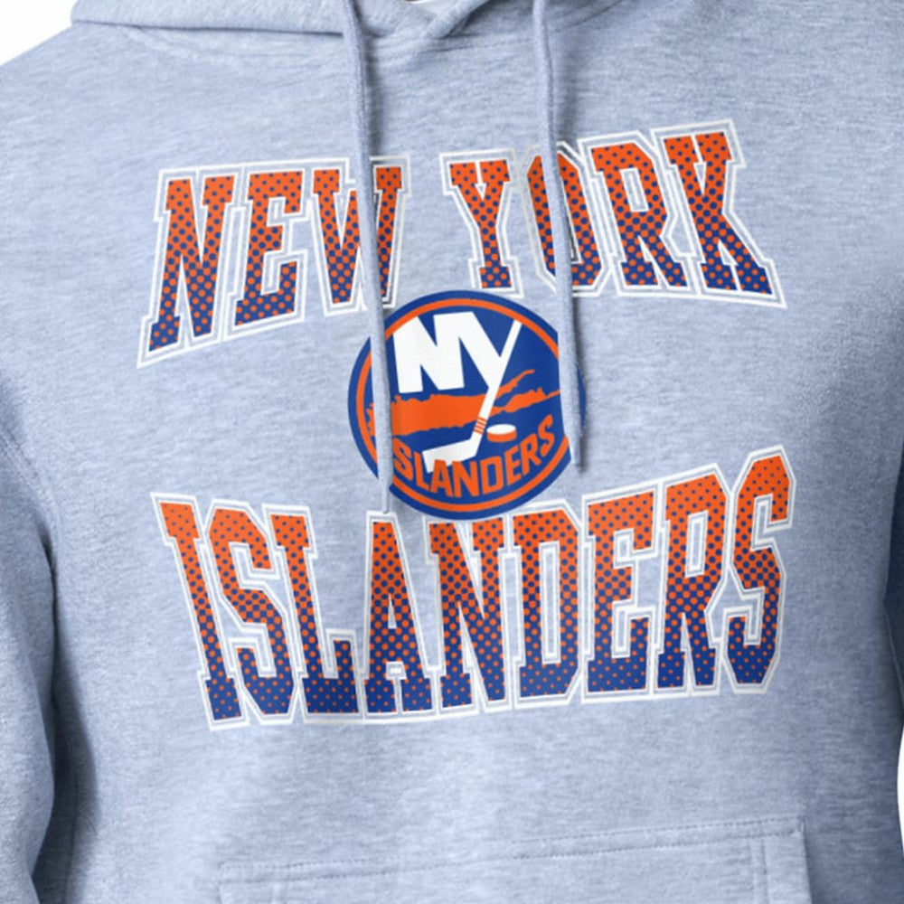 New York Islanders Starter Comic Style Team Graphic Hoodie - Gray Hoodies