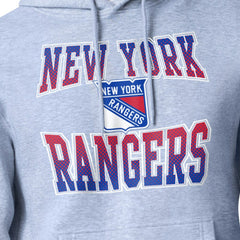 New York Rangers Starter Comic Style Team Graphic Hoodie - Gray Hoodies