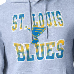 St. Louis Blues Starter Comic Style Team Graphic Hoodie - Gray Hoodies