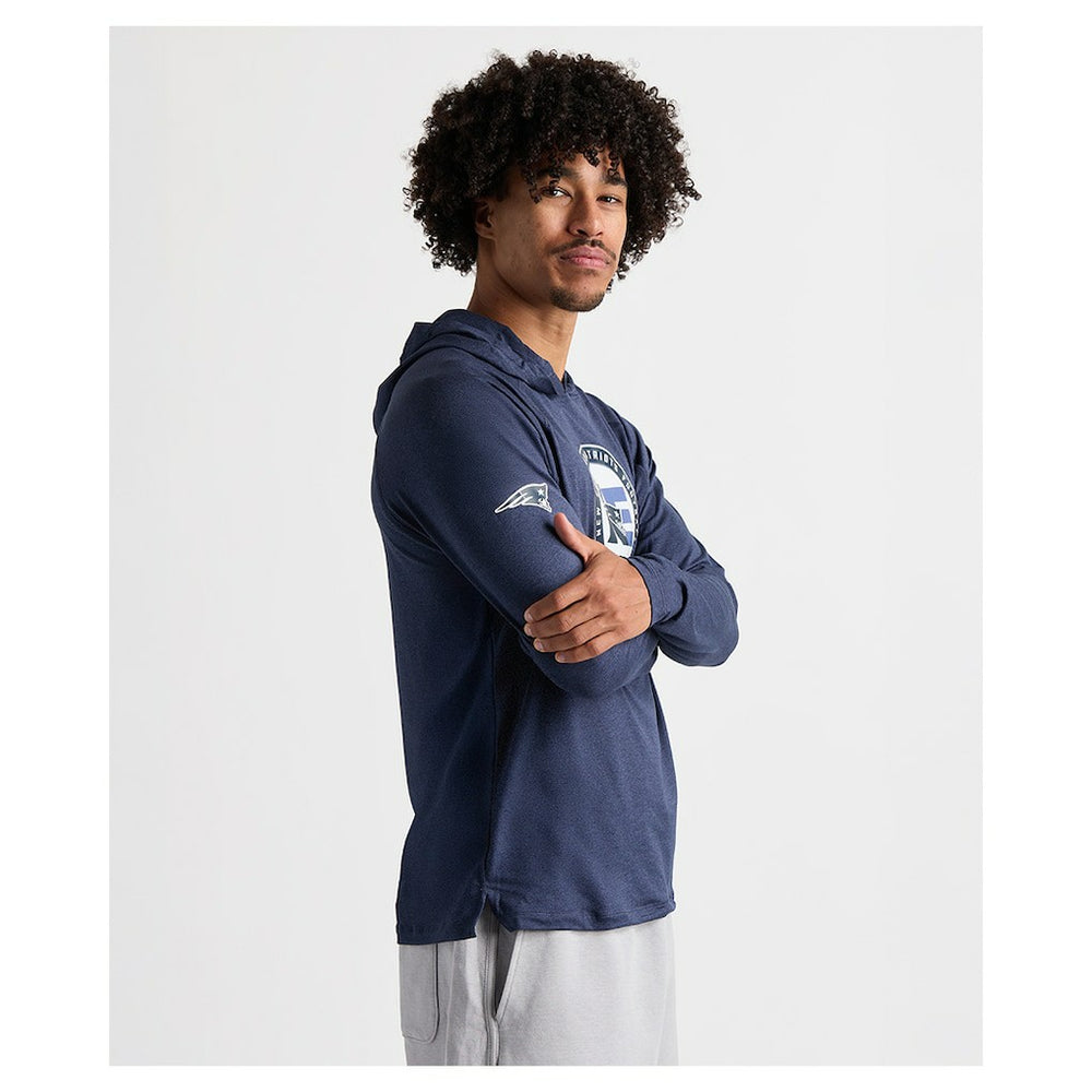 Charles River x New England Patriots Cayak Hooded Long Sleeve T-Shirt - Navy on sale