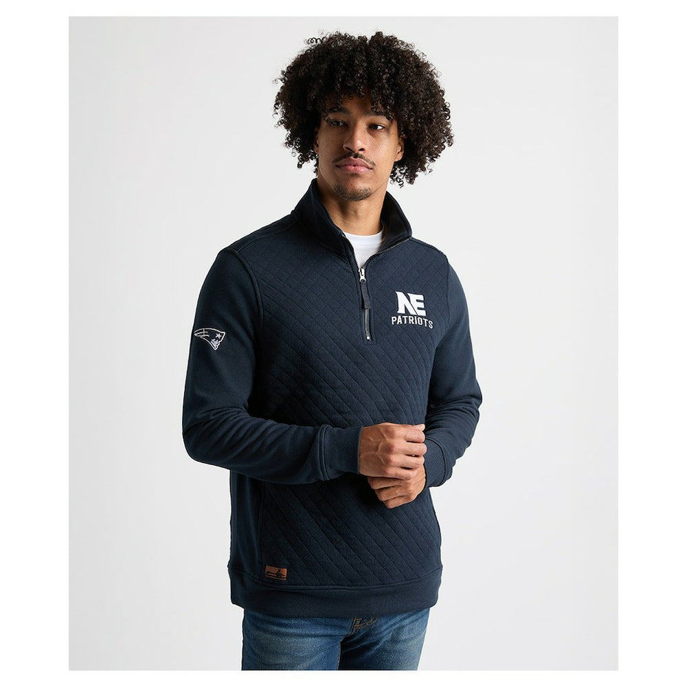 Charles River x New England Patriots Franconia Quilted Quarter-Zip Sweatshirt - Navy sale