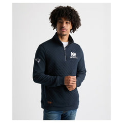 Charles River x New England Patriots Franconia Quilted Quarter-Zip Sweatshirt - Navy sale
