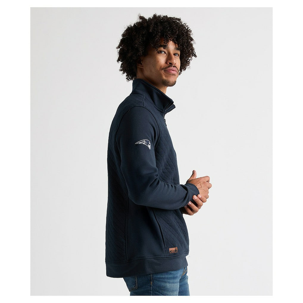 Charles River x New England Patriots Franconia Quilted Quarter-Zip Sweatshirt - Navy sale