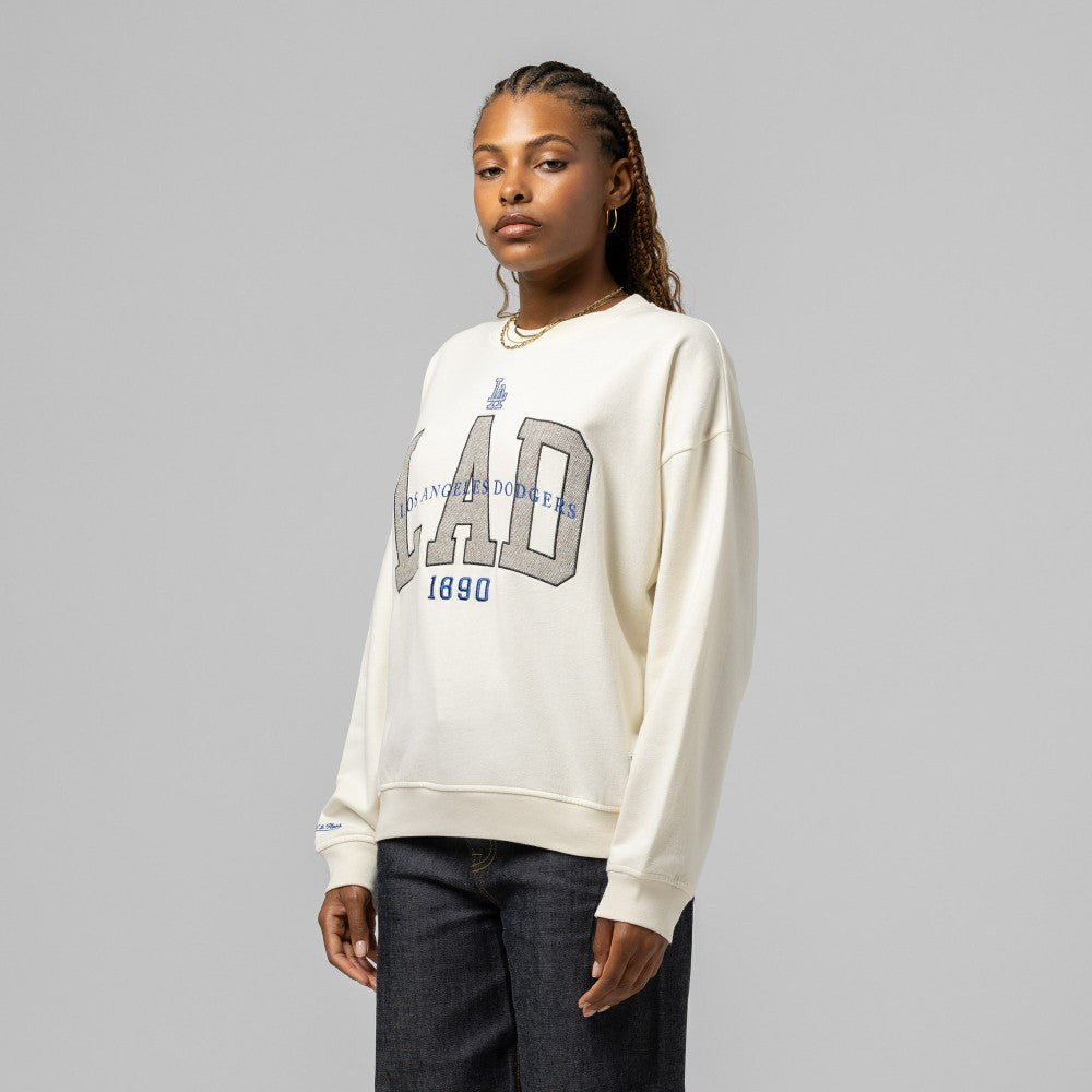 Los Angeles Dodgers Women's Premium Crewneck Sweatshirt Cream