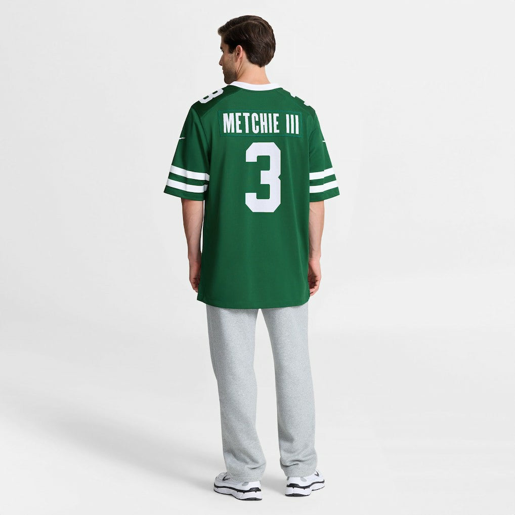 John Metchie III New York Jets Team Game Jersey - Legacy Green cheap