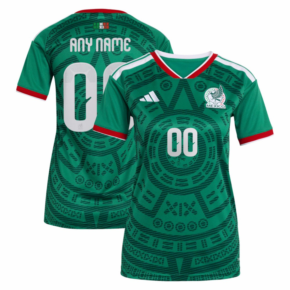 Mexico National Team Women's 2026 Home Replica Custom Jersey - Green sale