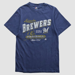 Milwaukee Brewers Majestic 2010s T-shirt Navy Vintage