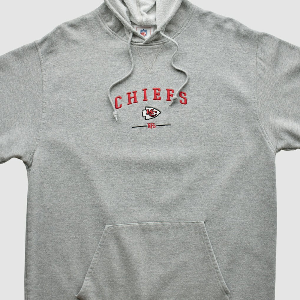 Kansas City Chiefs NFL 2000s Hooded Pullover Sweatshirt - Heather Gray Vintage discount