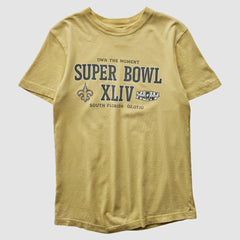 New Orleans Saints Reebok 2010 T-shirt - Yellow Vintage on sale