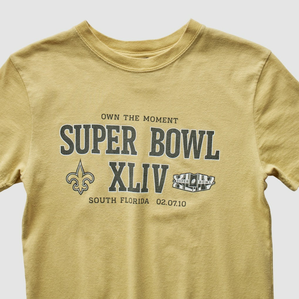 New Orleans Saints Reebok 2010 T-shirt - Yellow Vintage on sale