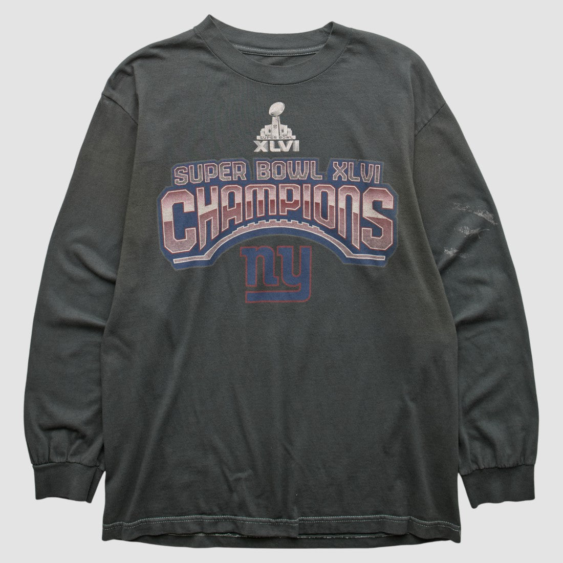 New York Giants 2012 Long Sleeve T-shirt - Black Vintage on sale