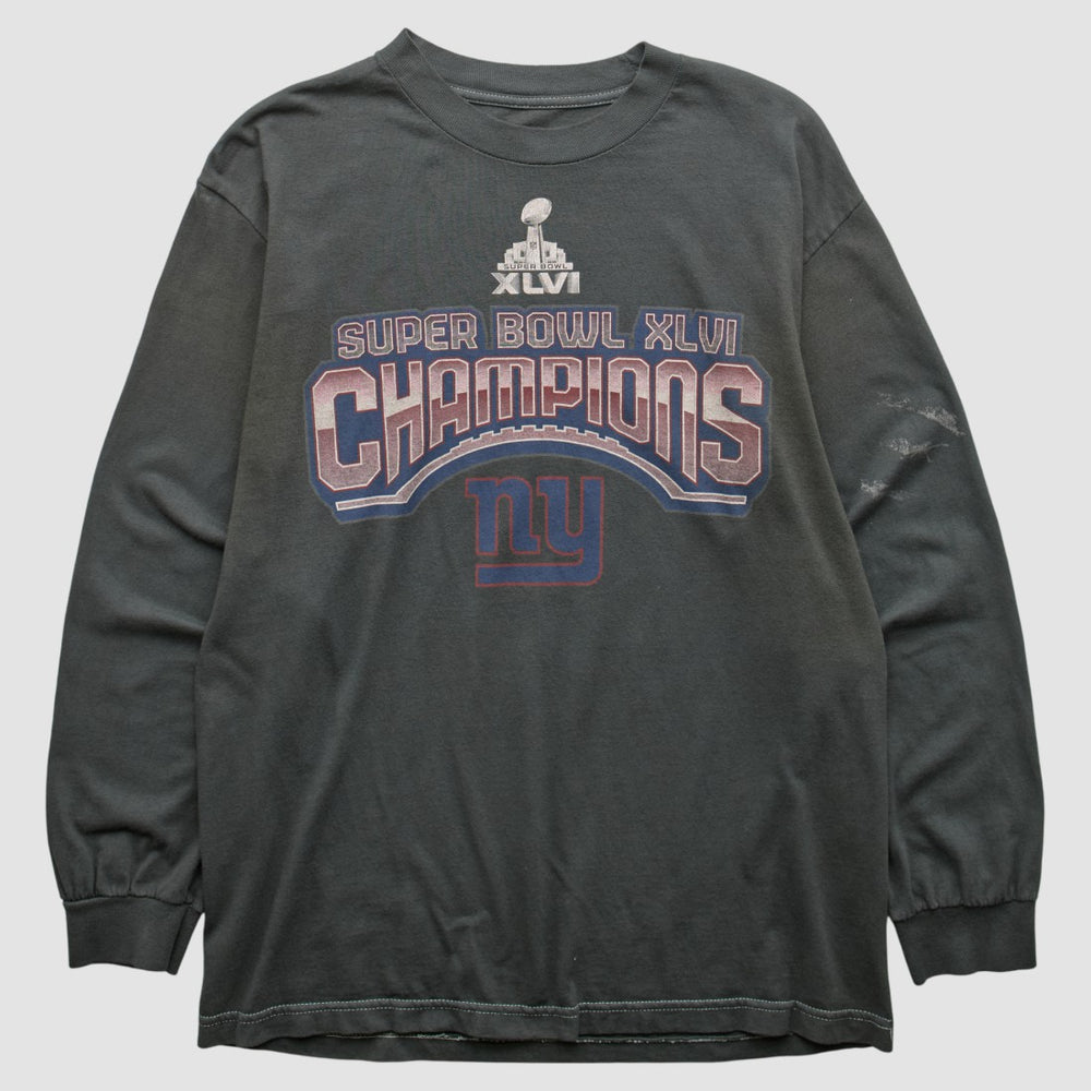 New York Giants 2012 Long Sleeve T-shirt - Black Vintage on sale