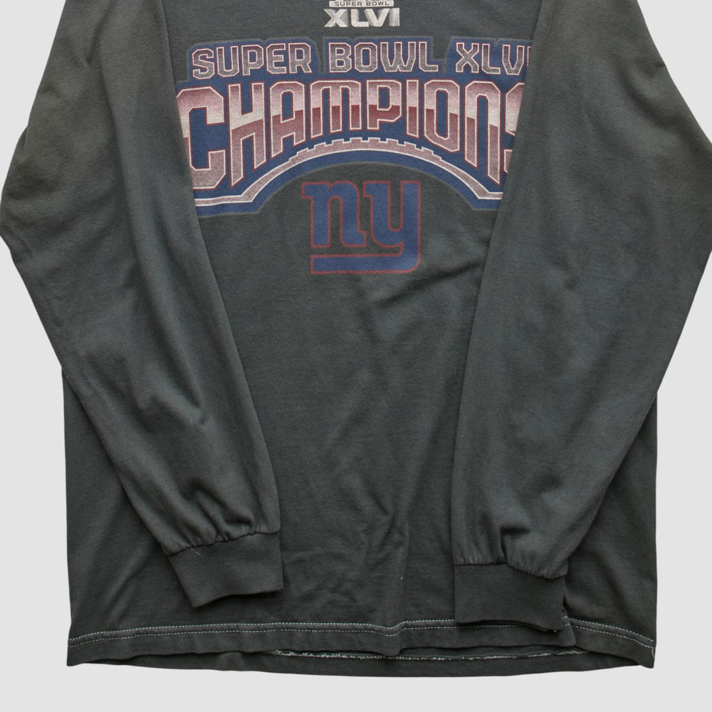 New York Giants 2012 Long Sleeve T-shirt - Black Vintage on sale